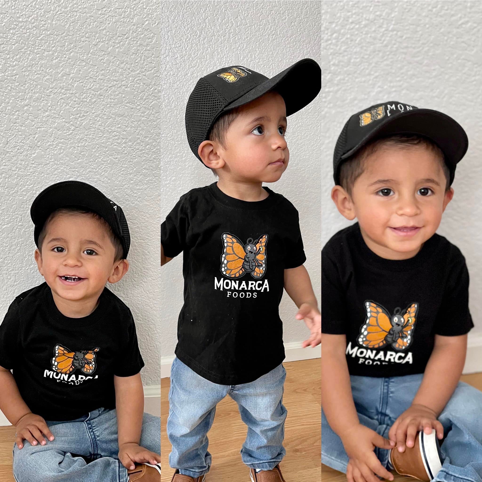 Children wearing Monarca Foods shirts
