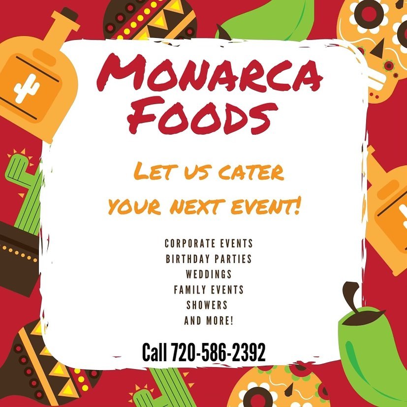 Monarca Foods catering services flyer